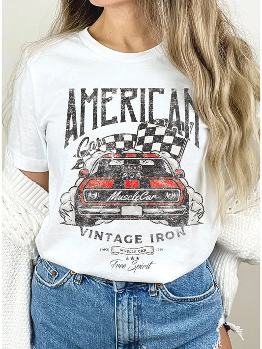 American Vintage Car Shirt